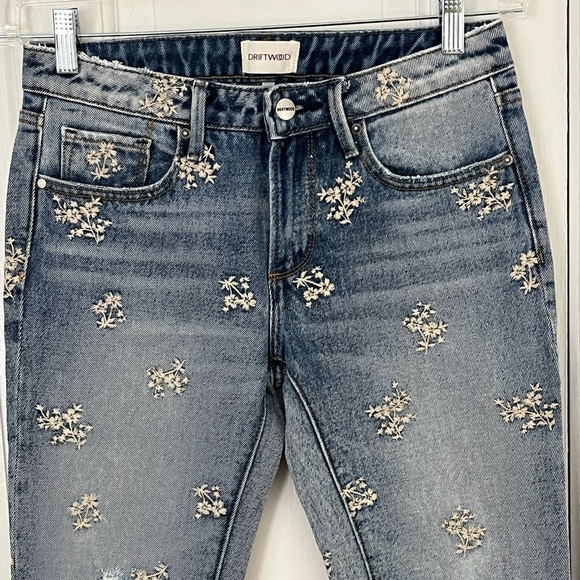 Free People Blue Floral Flare Jeans - Picture 5 of 16